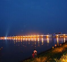 松滋市新江口大桥夜景