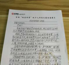 参赛者稿件展示：王心如